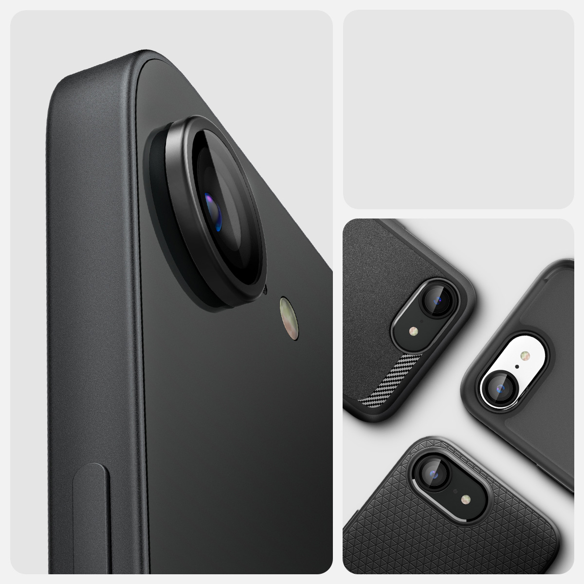 Szkło hartowane na aparat Spigen Glas.tR Ez Fit Optik Pro 2-Pack dla iPhone 16e, czarne